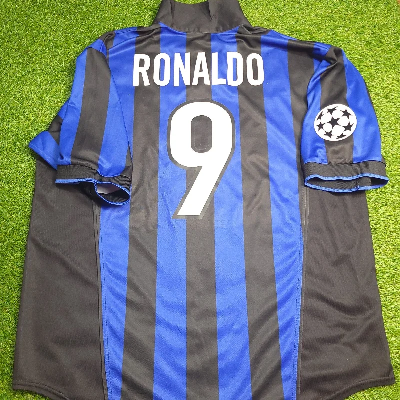 Ronaldo Inter Milan 1998 1999 UEFA Home Soccer Jersey Shirt XL