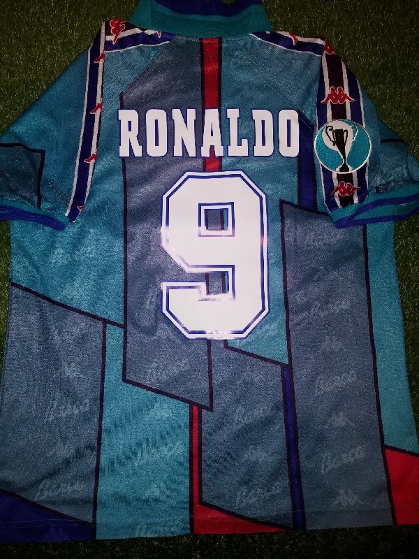 Ronaldo Kappa Barcelona UEFA CUP FINAL 1996 1997 Jersey Shirt Camiseta M