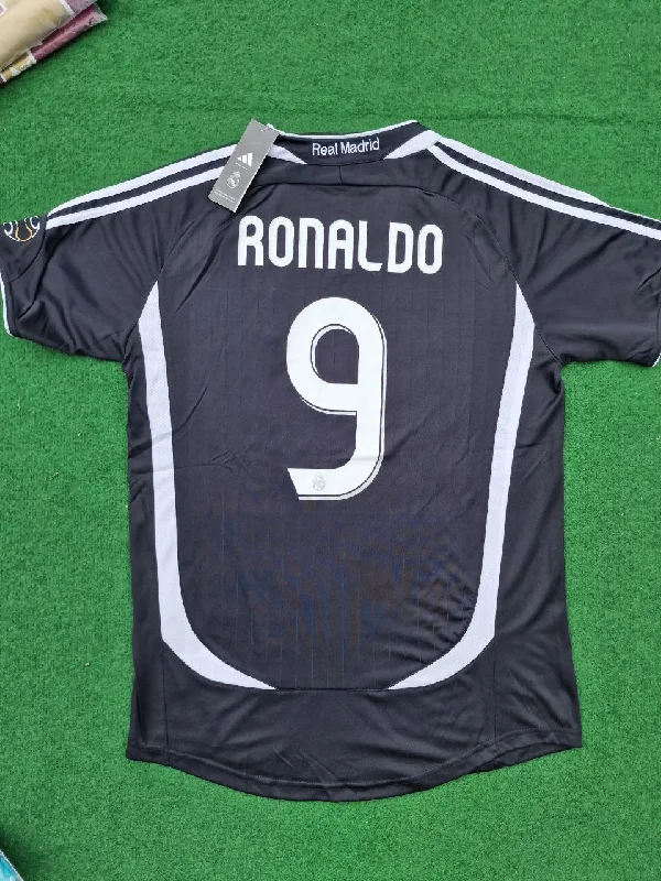 Ronaldo Nazario Real Madrid Black Retro Football Jersey