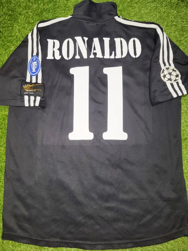 Ronaldo Real Madrid UEFA CENTENARY DEBUT SEASON 2002 2003 Away Jersey Shirt Camiseta L SKU# 134747 ASR001