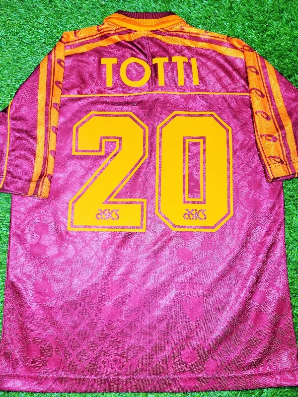 Totti As Roma Asics 1995 1996 Home Soccer Jersey Maglia Shirt M