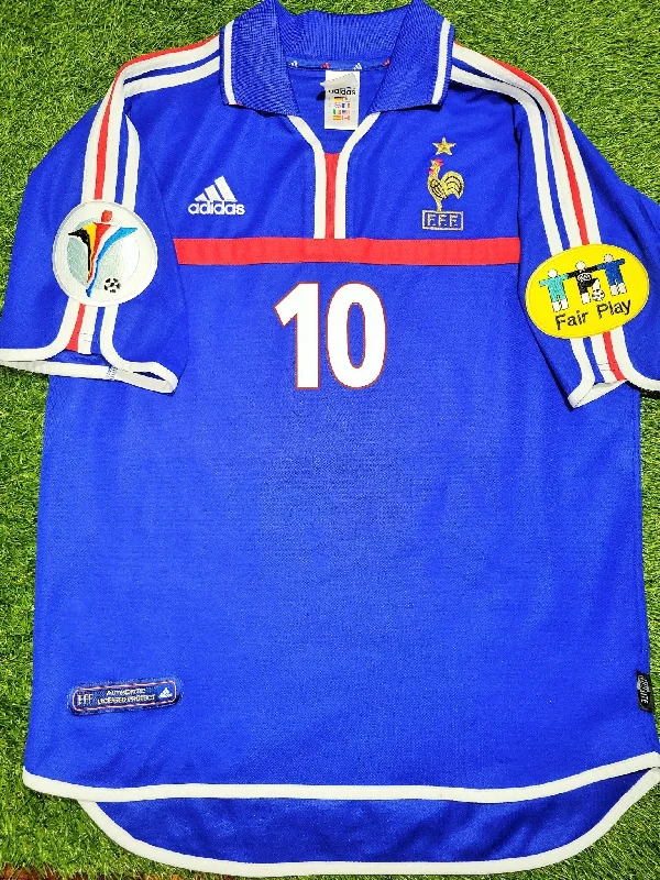 Zidane France 2000 EURO CUP Home Soccer Jersey M SKU# 647194