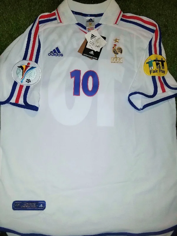 Zidane France Adidas 2000 EURO CUP Away Jersey Maillot Shirt BNWT L