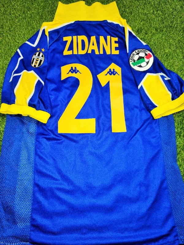 Zidane Juventus 1997 1998 Kappa Away Blue Jersey Shirt Maglia Maillot L