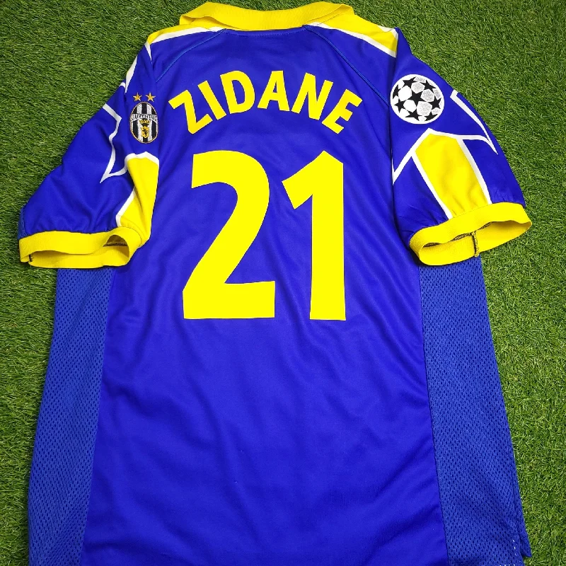 Zidane Juventus 1997 1998 UEFA Kappa Away Blue Jersey Shirt L