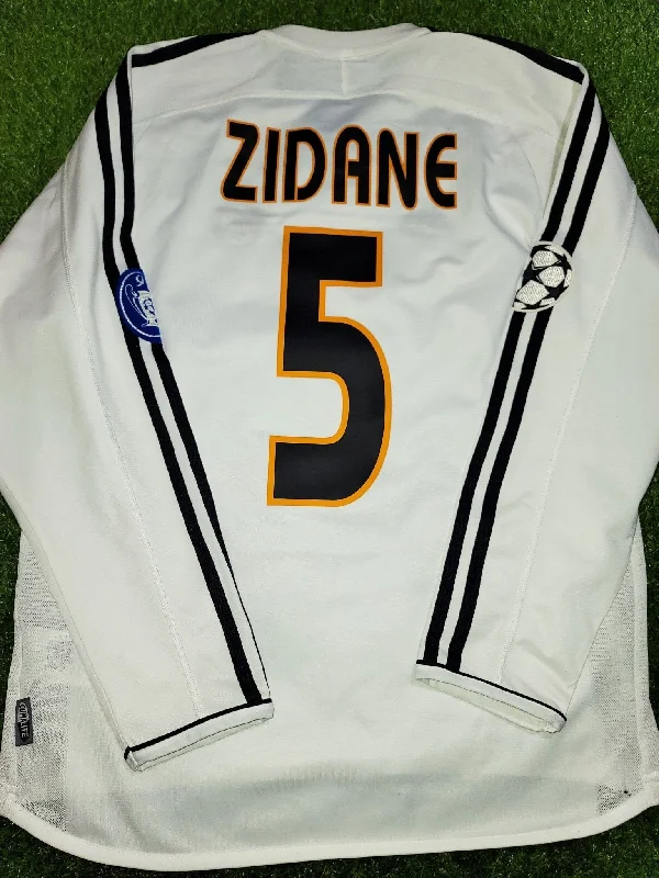 Zidane Real Madrid 2003 2004 UEFA Long Sleeve Jersey Shirt Camiseta S SKU# 913869 ASR001