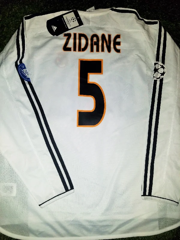 Zidane Real Madrid 2003 2004 UEFA Long Sleeve Jersey Shirt Camiseta 913869 ASR001 XL BNWT