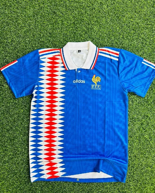 Zinédine Zidane 1994-95 France Blue Retro Jersey